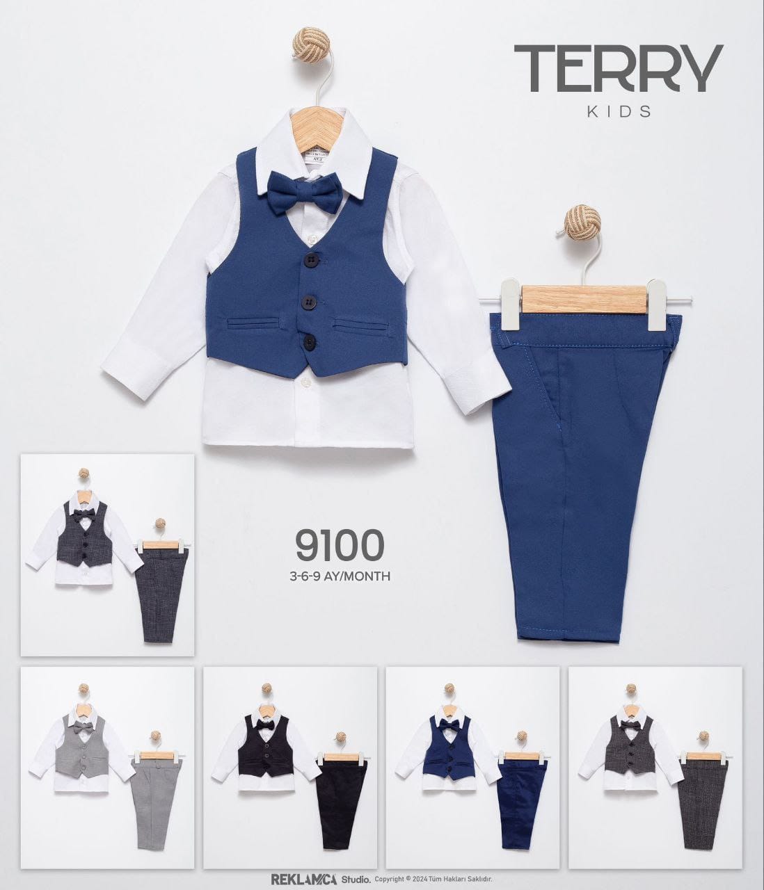 Terry Kids ERKEK BEBEK YELEKLİ TAKIM